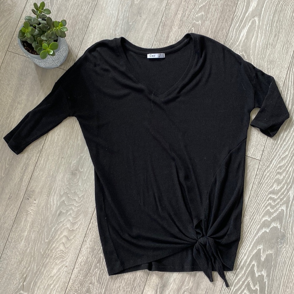 Dex shirt with tie in front